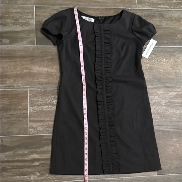 Maggy London charcoal grey Pleated Sheath Mini Dress - Picture 10 of 12